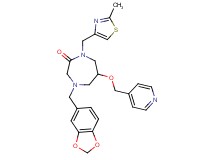 4-(1,3-benzodioxol-5-ylmethyl)-1-[(2-methyl-1,3-thiazol-4-yl)methyl]-6-(4-pyridinylmethoxy)-1,4-diazepan-2-one