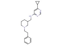 6-cyclopropyl-N-{[1-(2-phenylethyl)piperidin-3-yl]methyl}pyrimidin-4-amine
