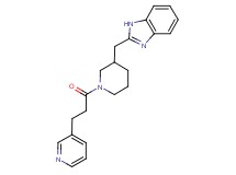 2-({1-[3-(3-pyridinyl)propanoyl]-3-piperidinyl}methyl)-1H-benzimidazole