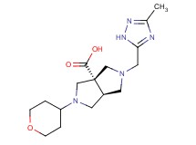 (3aS*,6aS*)-2-[(3-methyl-1H-1,2,4-triazol-5-yl)methyl]-5-(tetrahydro-2H-pyran-4-yl)hexahydropyrrolo[3,4-c]pyrrole-3a(1H)-carboxylic acid