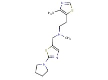 N-methyl-2-(4-methyl-1,3-thiazol-5-yl)-N-[(2-pyrrolidin-1-yl-1,3-thiazol-5-yl)methyl]ethanamine
