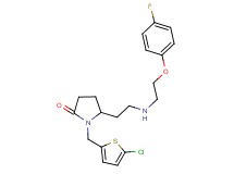 1-[(5-chloro-2-thienyl)methyl]-5-(2-{[2-(4-fluorophenoxy)ethyl]amino}ethyl)-2-pyrrolidinone