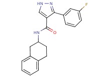 3-(3-fluorophenyl)-N-(1,2,3,4-tetrahydro-2-naphthalenyl)-1H-pyrazole-4-carboxamide