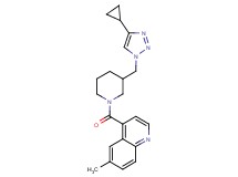 4-({3-[(4-cyclopropyl-1H-1,2,3-triazol-1-yl)methyl]piperidin-1-yl}carbonyl)-6-methylquinoline