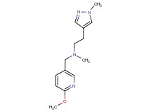 N-[(6-methoxypyridin-3-yl)methyl]-N-methyl-2-(1-methyl-1H-pyrazol-4-yl)ethanamine