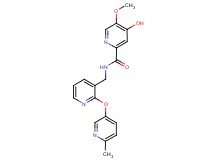 4-hydroxy-5-methoxy-N-({2-[(6-methyl-3-pyridinyl)oxy]-3-pyridinyl}methyl)-2-pyridinecarboxamide