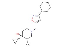 (3R*,4R*)-1-[(3-cyclohexylisoxazol-5-yl)methyl]-4-cyclopropyl-3-methylpiperidin-4-ol