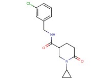 N-(3-chlorobenzyl)-1-cyclopropyl-6-oxo-3-piperidinecarboxamide