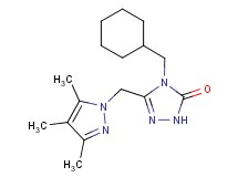 4-(cyclohexylmethyl)-5-[(3,4,5-trimethyl-1H-pyrazol-1-yl)methyl]-2,4-dihydro-3H-1,2,4-triazol-3-one