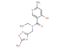 N-ethyl-4-hydroxy-6-methyl-N-[(5-methyl-1,2,4-oxadiazol-3-yl)methyl]nicotinamide