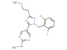 5-[1-(2-chloro-6-fluorobenzyl)-3-(2-methoxyethyl)-1H-1,2,4-triazol-5-yl]-N-methylpyrimidin-2-amine