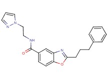 2-(3-phenylpropyl)-N-[2-(1H-pyrazol-1-yl)ethyl]-1,3-benzoxazole-5-carboxamide