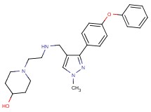 1-[2-({[1-methyl-3-(4-phenoxyphenyl)-1H-pyrazol-4-yl]methyl}amino)ethyl]-4-piperidinol
