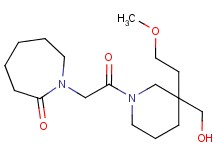 1-{2-[3-(hydroxymethyl)-3-(2-methoxyethyl)-1-piperidinyl]-2-oxoethyl}-2-azepanone