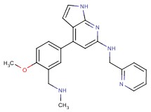 4-{4-methoxy-3-[(methylamino)methyl]phenyl}-N-(pyridin-2-ylmethyl)-1H-pyrrolo[2,3-b]pyridin-6-amine