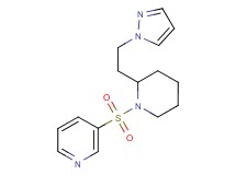 3-({2-[2-(1H-pyrazol-1-yl)ethyl]-1-piperidinyl}sulfonyl)pyridine
