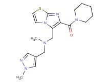 N-methyl-1-(1-methyl-1H-pyrazol-4-yl)-N-{[6-(piperidin-1-ylcarbonyl)imidazo[2,1-b][1,3]thiazol-5-yl]methyl}methanamine