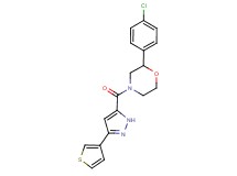 2-(4-chlorophenyl)-4-{[3-(3-thienyl)-1H-pyrazol-5-yl]carbonyl}morpholine