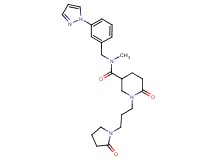 N-methyl-6-oxo-1-[3-(2-oxo-1-pyrrolidinyl)propyl]-N-[3-(1H-pyrazol-1-yl)benzyl]-3-piperidinecarboxamide