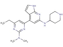 4-[2-(dimethylamino)-6-ethyl-4-pyrimidinyl]-N-4-piperidinyl-1H-pyrrolo[2,3-b]pyridin-6-amine hydrochloride