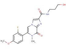 6-(2-fluoro-4-methoxyphenyl)-N-(3-hydroxypropyl)-7-methyl-8-oxo-7,8-dihydroimidazo[1,2-a]pyrazine-2-carboxamide