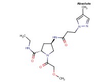 (4R)-N-ethyl-1-(methoxyacetyl)-4-{[3-(4-methyl-1H-pyrazol-1-yl)propanoyl]amino}-L-prolinamide