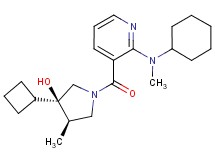 (3R*,4R*)-3-cyclobutyl-1-({2-[cyclohexyl(methyl)amino]pyridin-3-yl}carbonyl)-4-methylpyrrolidin-3-ol