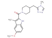 5-methoxy-3-methyl-2-({4-[(4-methyl-4H-1,2,4-triazol-3-yl)methyl]piperidin-1-yl}carbonyl)-1H-indole