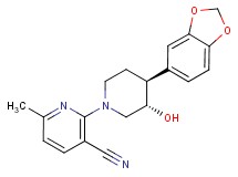 2-[(3S*,4S*)-4-(1,3-benzodioxol-5-yl)-3-hydroxypiperidin-1-yl]-6-methylnicotinonitrile