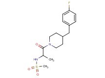 N-{2-[4-(4-fluorobenzyl)-1-piperidinyl]-1-methyl-2-oxoethyl}methanesulfonamide