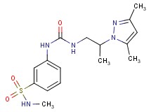 3-[({[2-(3,5-dimethyl-1H-pyrazol-1-yl)propyl]amino}carbonyl)amino]-N-methylbenzenesulfonamide