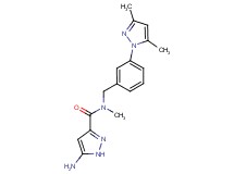 5-amino-N-[3-(3,5-dimethyl-1H-pyrazol-1-yl)benzyl]-N-methyl-1H-pyrazole-3-carboxamide