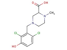 4-(2,6-dichloro-3-hydroxybenzyl)-1-methylpiperazine-2-carboxylic acid