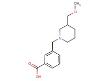 3-{[3-(methoxymethyl)piperidin-1-yl]methyl}benzoic acid