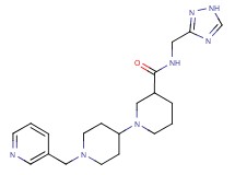 1'-(pyridin-3-ylmethyl)-N-(1H-1,2,4-triazol-3-ylmethyl)-1,4'-bipiperidine-3-carboxamide