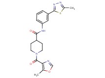 1-[(5-methyl-1,3-oxazol-4-yl)carbonyl]-N-[3-(5-methyl-1,3,4-thiadiazol-2-yl)phenyl]-4-piperidinecarboxamide