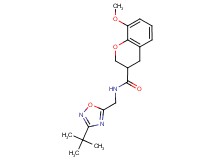N-[(3-tert-butyl-1,2,4-oxadiazol-5-yl)methyl]-8-methoxy-3-chromanecarboxamide