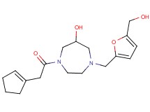 1-(cyclopent-1-en-1-ylacetyl)-4-{[5-(hydroxymethyl)-2-furyl]methyl}-1,4-diazepan-6-ol