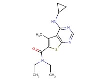 4-(cyclopropylamino)-N,N-diethyl-5-methylthieno[2,3-d]pyrimidine-6-carboxamide