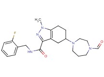 N-(2-fluorobenzyl)-5-(4-formyl-1,4-diazepan-1-yl)-1-methyl-4,5,6,7-tetrahydro-1H-indazole-3-carboxamide