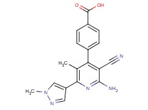 4-[2-amino-3-cyano-5-methyl-6-(1-methyl-1H-pyrazol-4-yl)pyridin-4-yl]benzoic acid