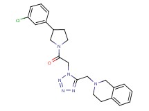 2-[(1-{2-[3-(3-chlorophenyl)-1-pyrrolidinyl]-2-oxoethyl}-1H-tetrazol-5-yl)methyl]-1,2,3,4-tetrahydroisoquinoline