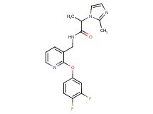 N-{[2-(3,4-difluorophenoxy)pyridin-3-yl]methyl}-2-(2-methyl-1H-imidazol-1-yl)propanamide