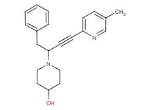 1-[1-benzyl-3-(5-methylpyridin-2-yl)prop-2-yn-1-yl]piperidin-4-ol