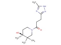(4S*)-3,3,4-trimethyl-1-[3-(5-methyl-1H-1,2,4-triazol-3-yl)propanoyl]piperidin-4-ol
