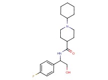 1-cyclohexyl-N-[1-(4-fluorophenyl)-2-hydroxyethyl]-4-piperidinecarboxamide