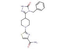 2-[4-(4-benzyl-5-oxo-4,5-dihydro-1H-1,2,4-triazol-3-yl)-1-piperidinyl]-1,3-thiazole-4-carboxamide