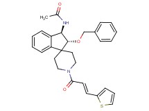 N-{(2R*,3R*)-2-(benzyloxy)-1'-[(2E)-3-(2-thienyl)-2-propenoyl]-2,3-dihydrospiro[indene-1,4'-piperidin]-3-yl}acetamide