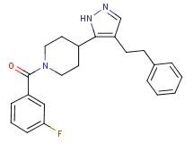 1-(3-fluorobenzoyl)-4-[4-(2-phenylethyl)-1H-pyrazol-5-yl]piperidine