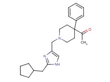 1-(1-{[2-(cyclopentylmethyl)-1H-imidazol-4-yl]methyl}-4-phenyl-4-piperidinyl)ethanone